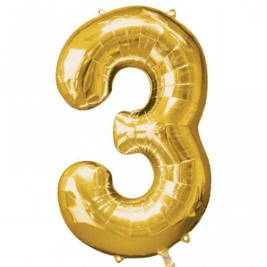 Mayflower Distributing 34 number 3 Shape Party Balloon