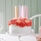 Rose Pink & Gold Birthday Candles | 16 Pack | Cake Candle |