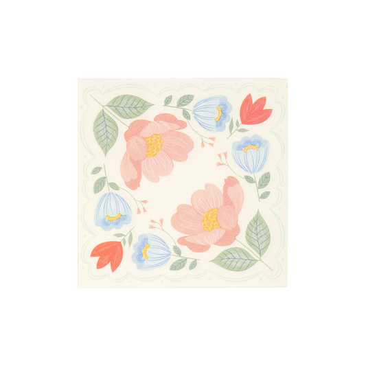 SPR1039 - Floral Corner Napkins