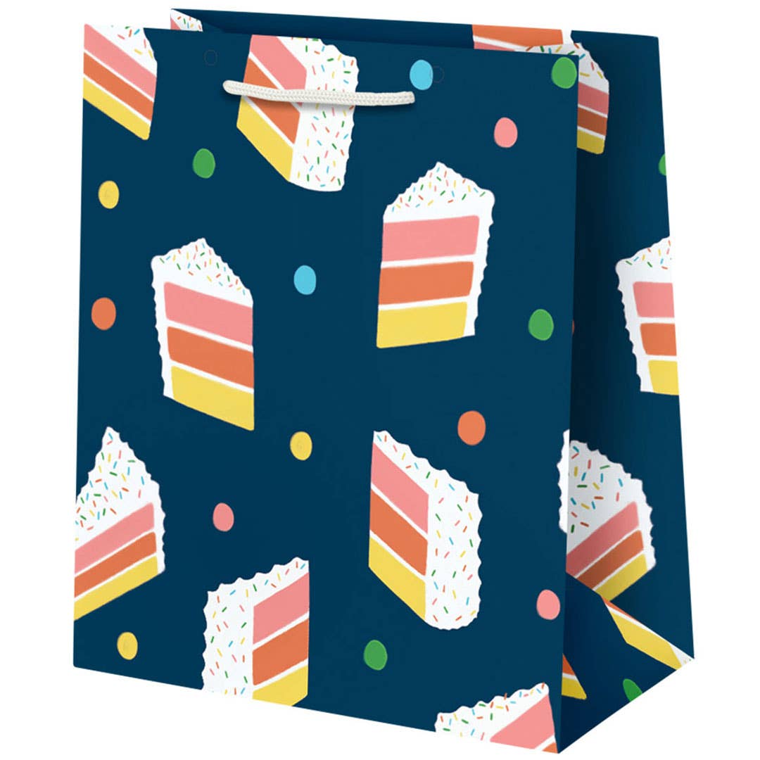 Birthday Cake Slice Bag + Tissue Paper