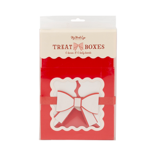 Red Bow Ric Rac Cookie Box