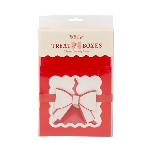 Red Bow Ric Rac Cookie Box