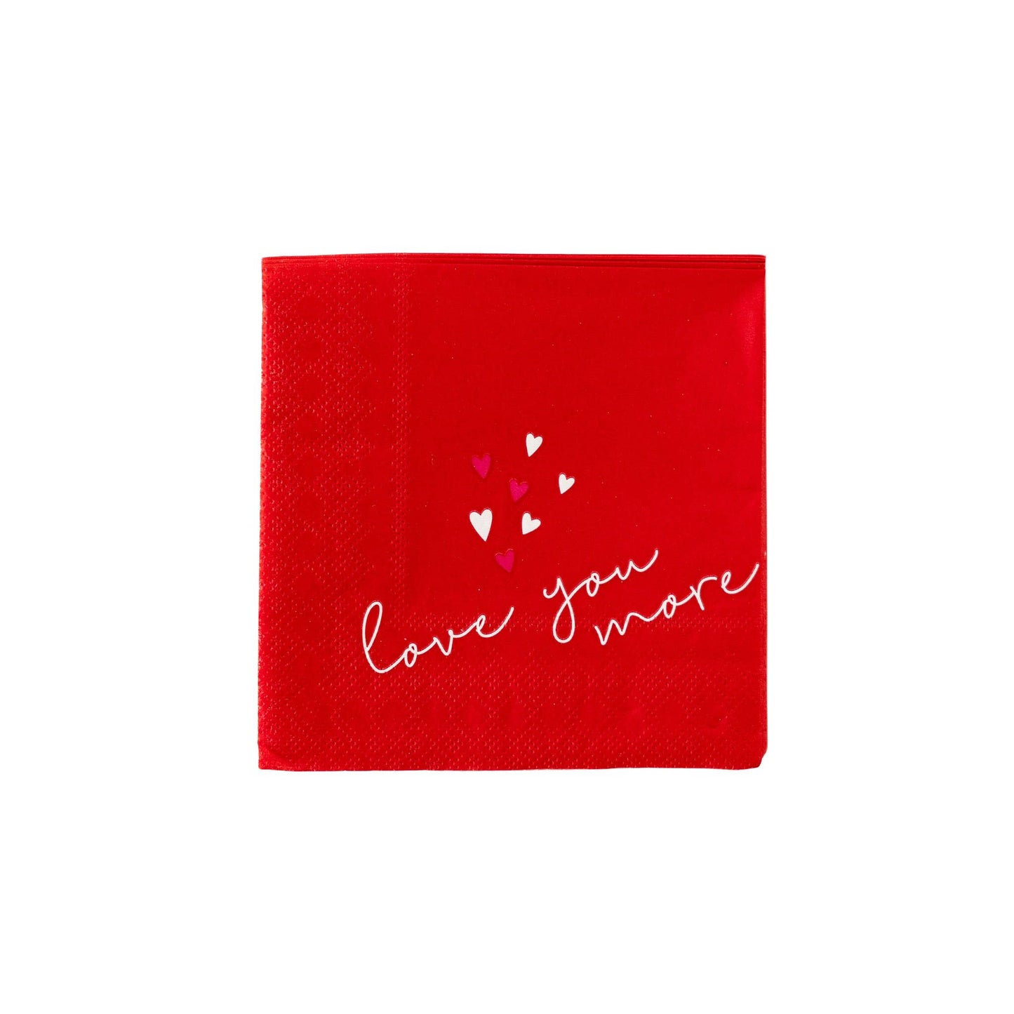 Love You More Cocktail Napkin