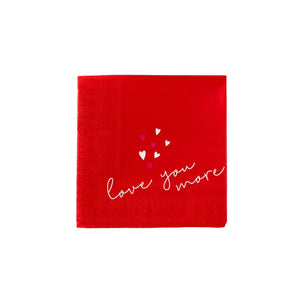 Love You More Cocktail Napkin