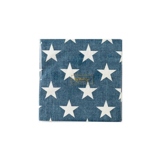 Navy Stars 5" Napkins