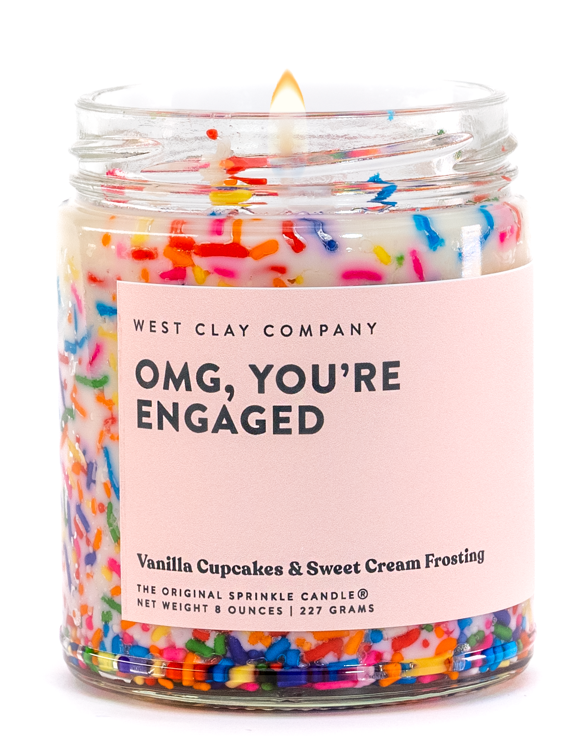 ENGAGED SPRINKLE CANDLE | Vanilla Cupcakes Scented