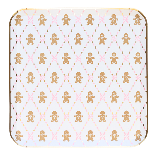 Pink Gingerbread Large Plates