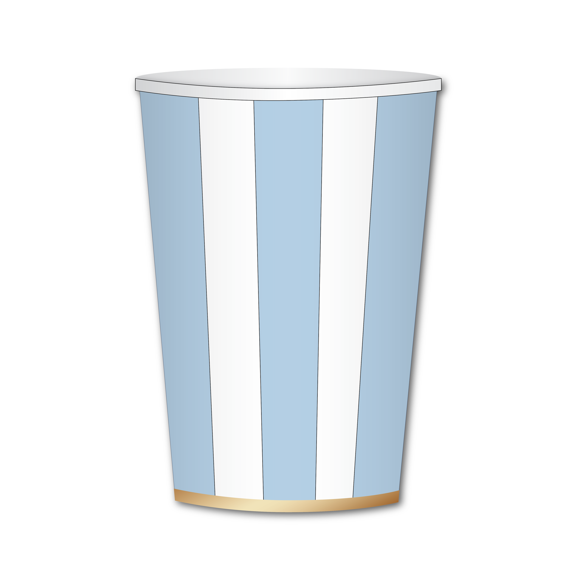 SKY BLUE CABANA STRIPE CUPS