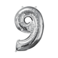 Helium Filled Silver Number Balloons