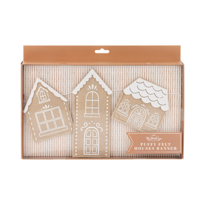 Gingerbread Felt Houses Banner