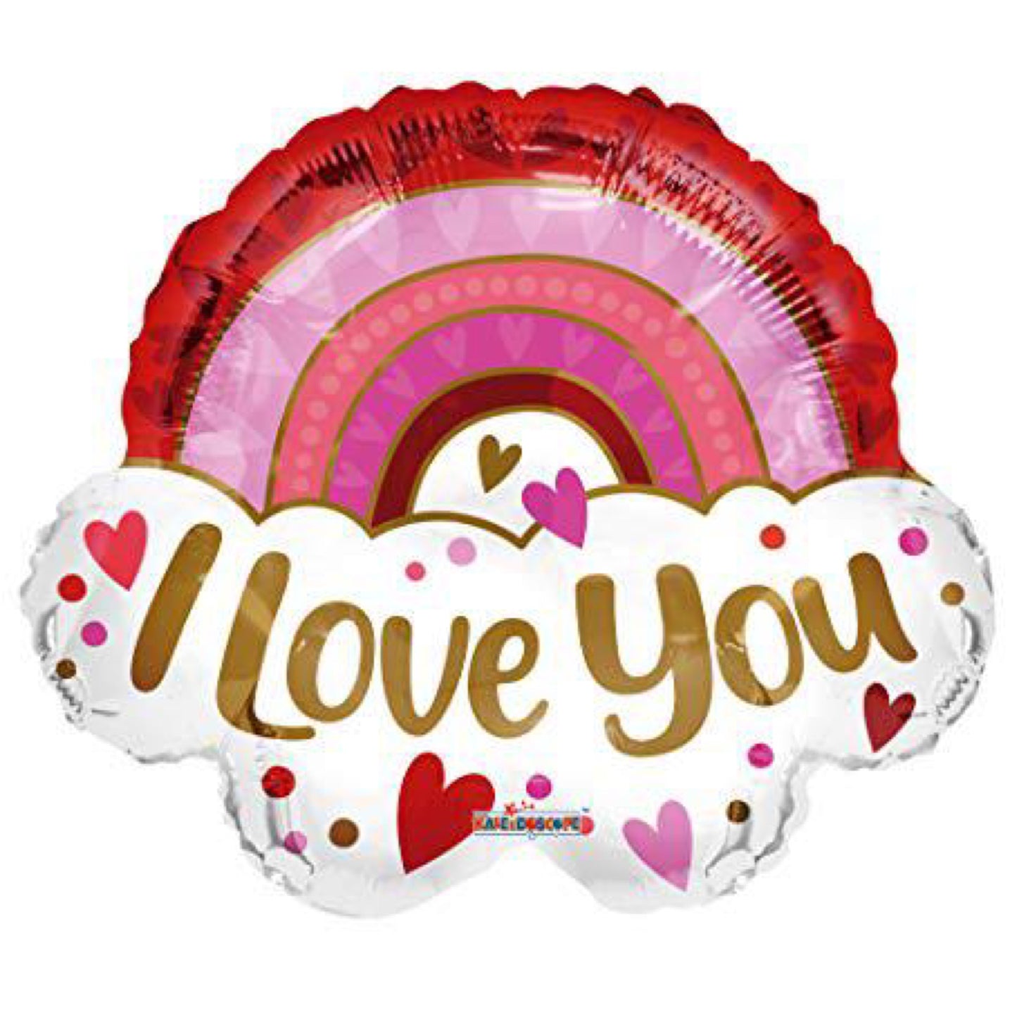 18” I Love You Red & Purple Rainbow Mylar