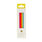 Tall Rainbow Birthday Candles | 16 Pack | Cake Candle |