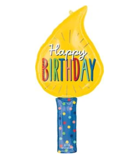 SuperShape Happy Birthday Candle Foil Balloon