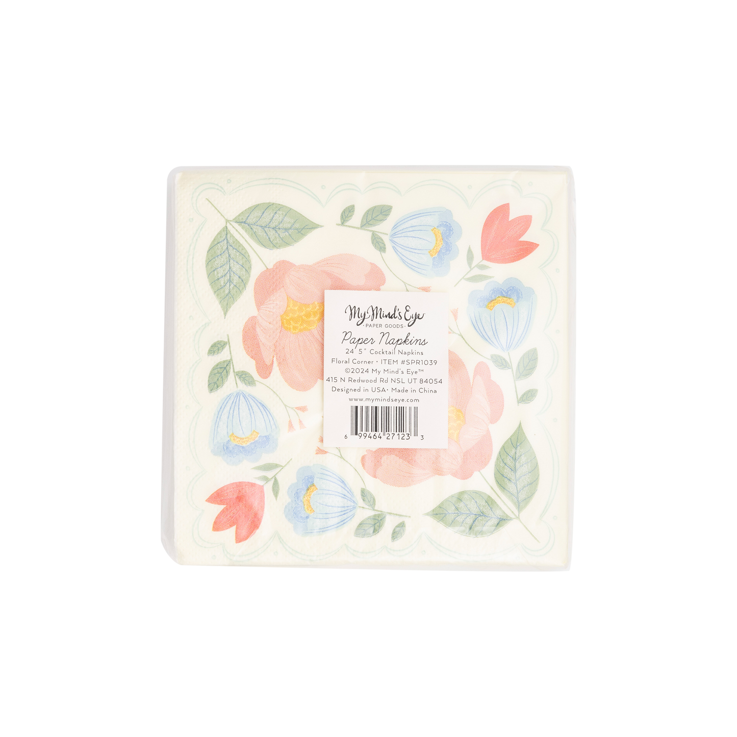 SPR1039 - Floral Corner Napkins