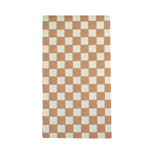 Gingerbread Checked Dinner Napkin