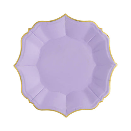 8 Lilac Dessert Plates