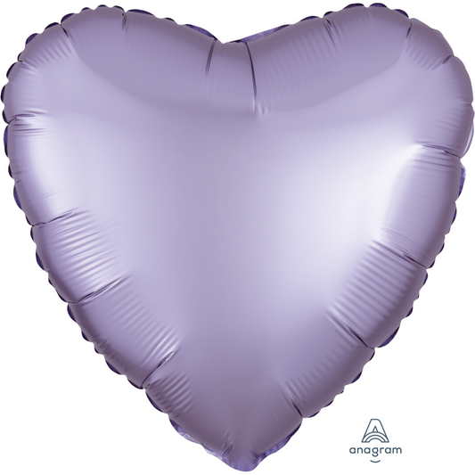 17" Satin Pastel Lilac Heart Balloon