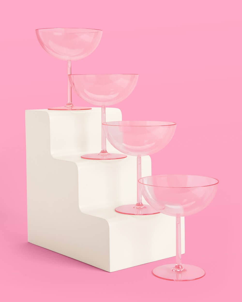 Cute Coupe Set - 4 plastic glasses