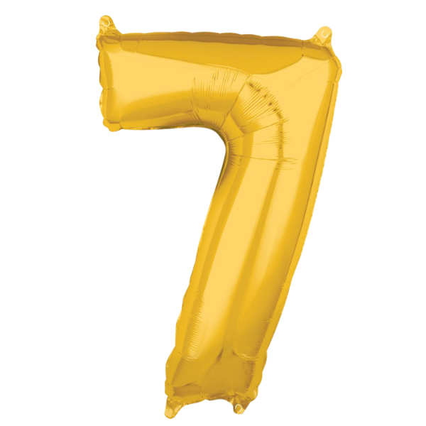 Helium Filled Gold Number Balloons