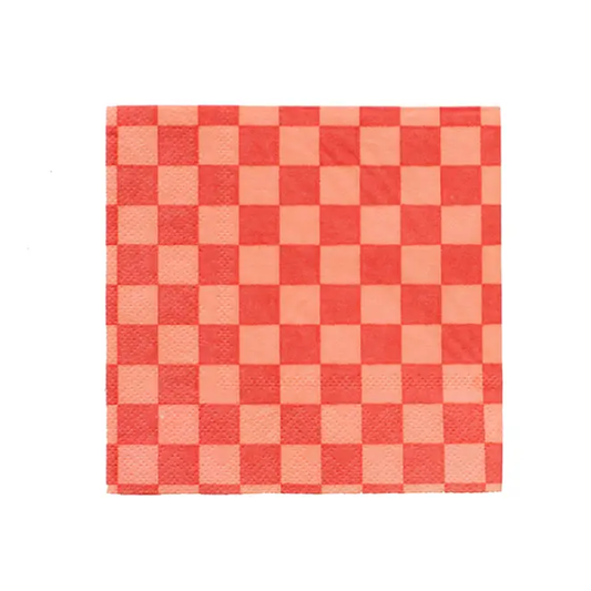 Red checkered napkins