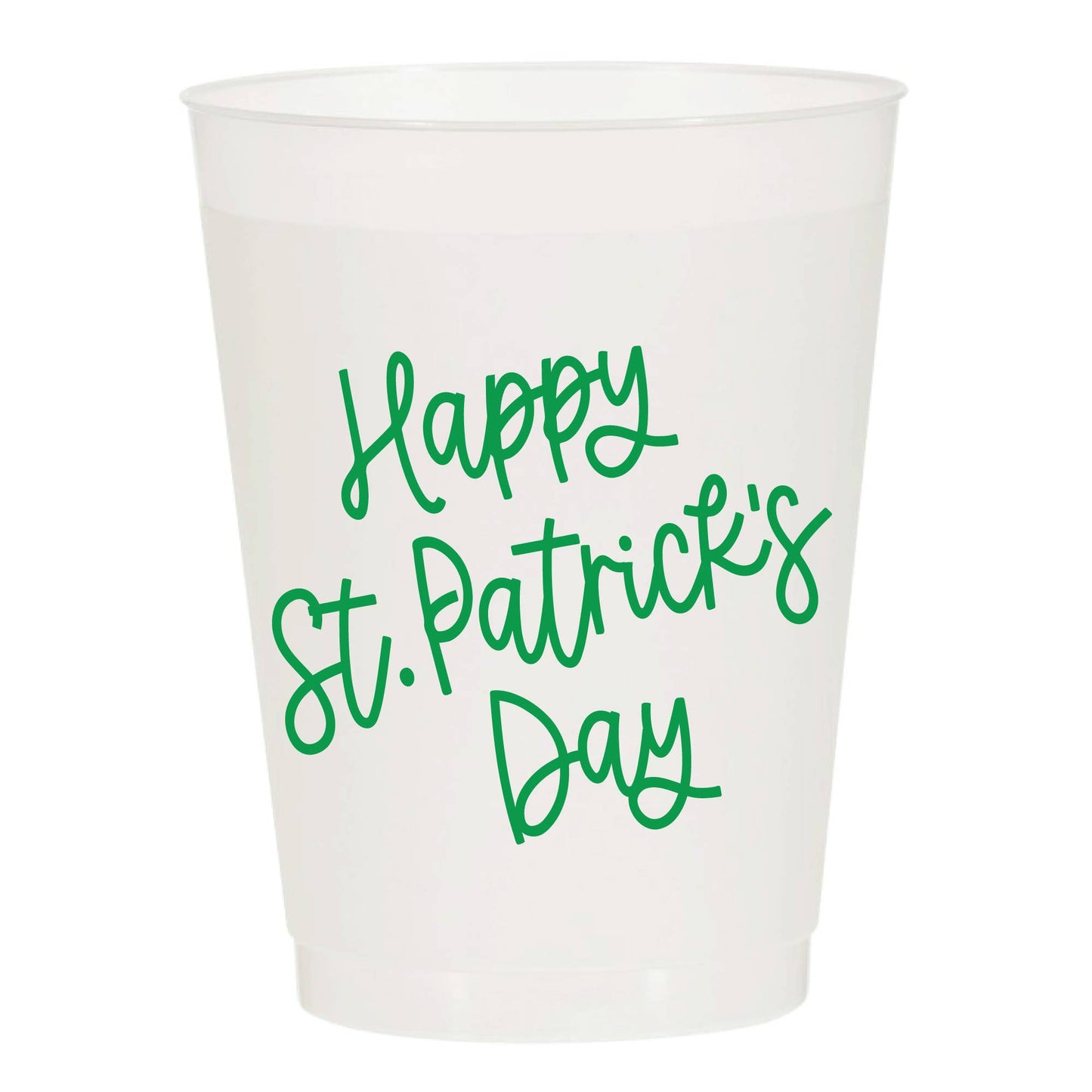 Happy St. Patrick's Day Green Frosted Cups - St Patricks