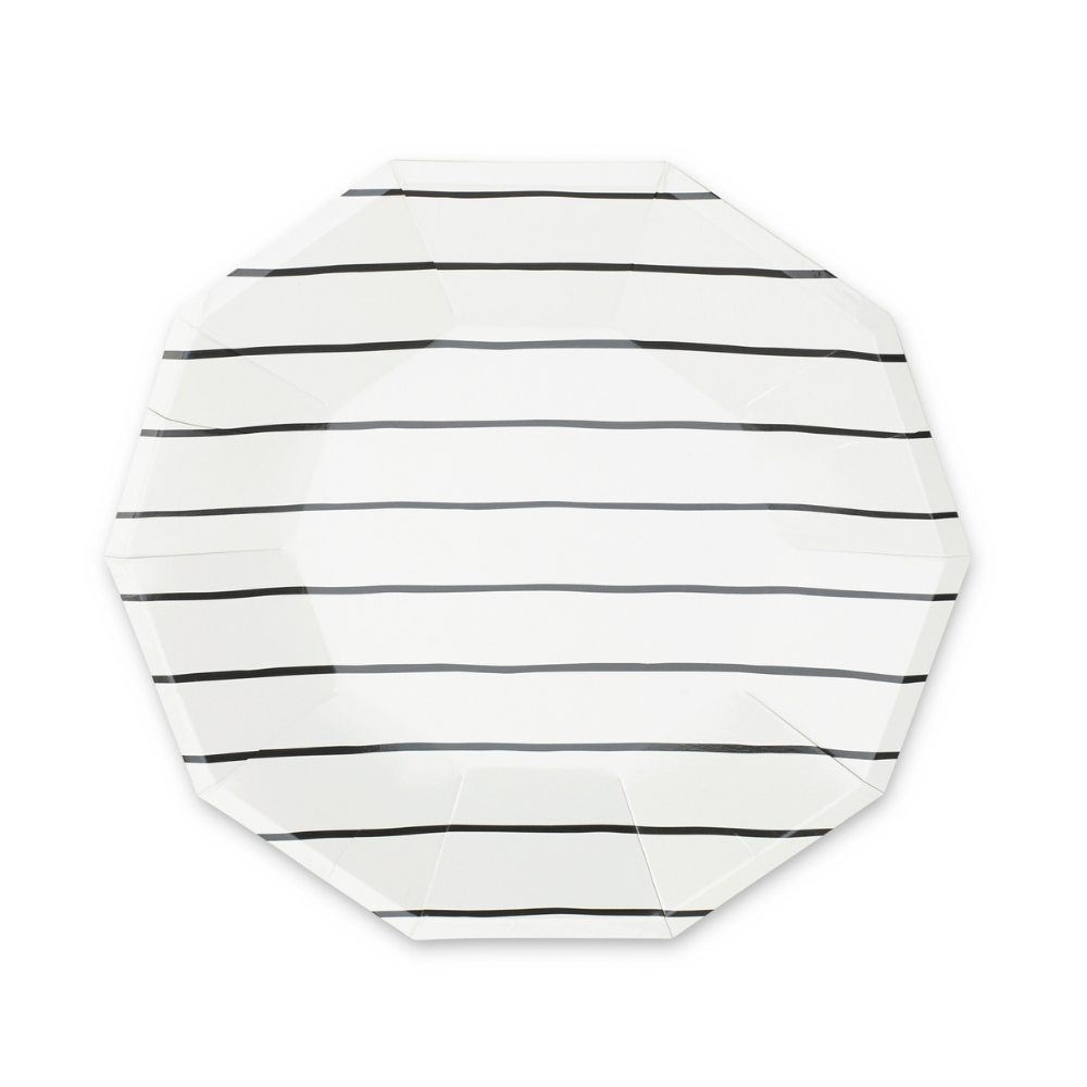 Frenchie Striped Black Ink Plates - 2 Size Options - 8 Pk.