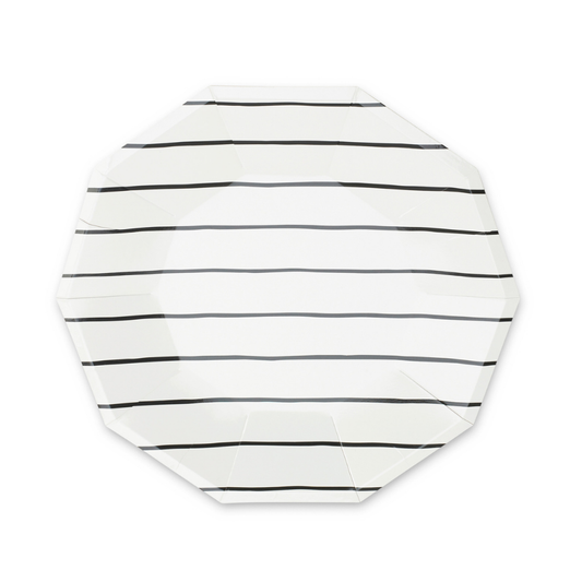 Frenchie Striped Black Ink Plates - 2 Size Options - 8 Pk.