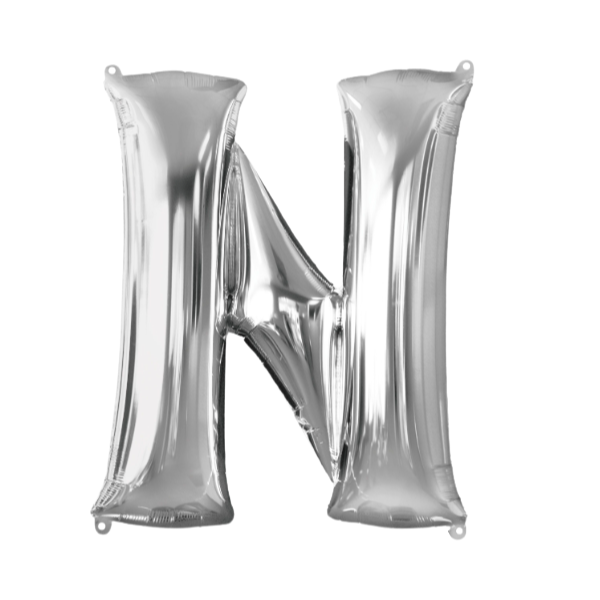 Helium Filled Silver Mylar Letter