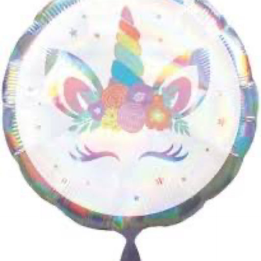 18” Iridescent Unicorn Helium Balloon