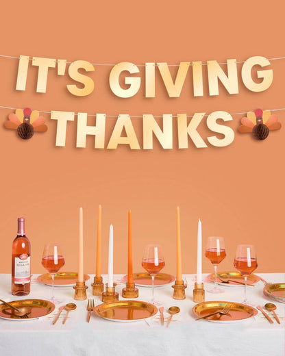 It's Giving Thanks Banner - 3D paper banner thanksgiving