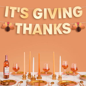 It's Giving Thanks Banner - 3D paper banner thanksgiving