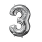 Helium Filled Silver Number Balloons