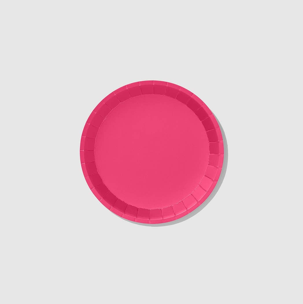 Hot Pink Small Paper Party Plates (10 per Pack)