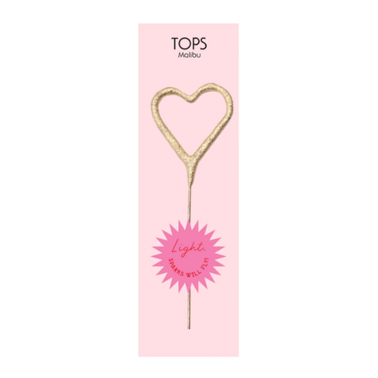 Mini Gold Heart Sparkler Wand