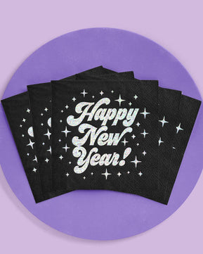 Happy New Year! Napkins - 50 foil napkins