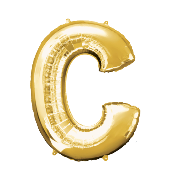 Helium Filled Gold Mylar Letter