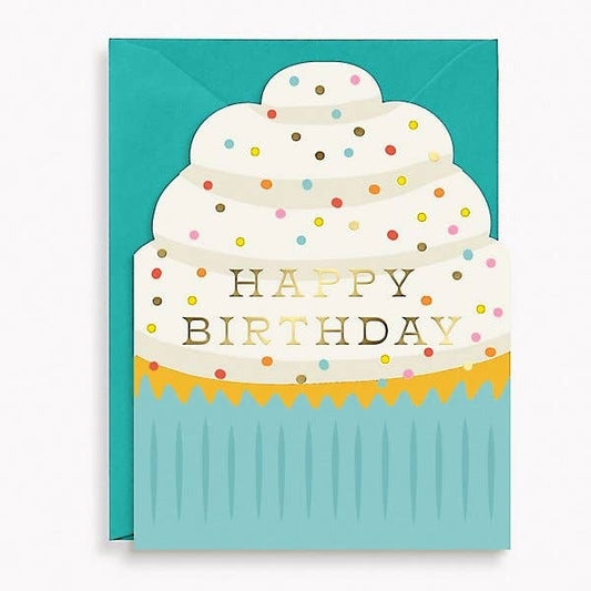 Die Cut Sprinkle Cupcake Birthday Card