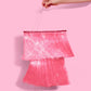 Pink Party Chandelier - iridescent foil chandelier,