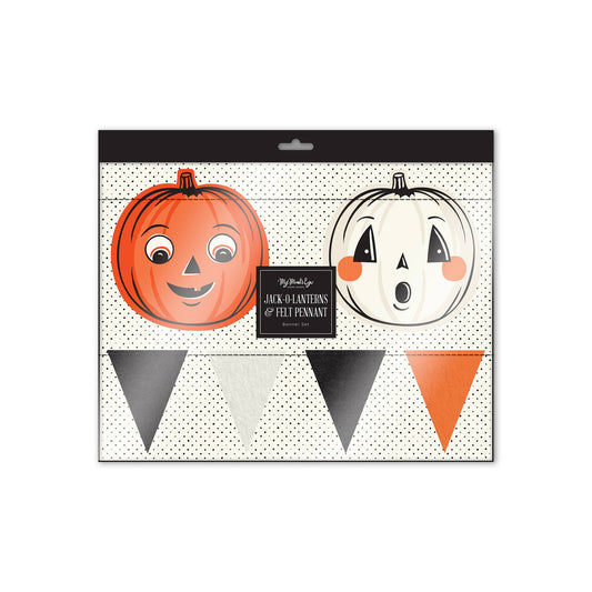 VHP1002 - Vintage Halloween Pumpkins and Felt Pennant Banner