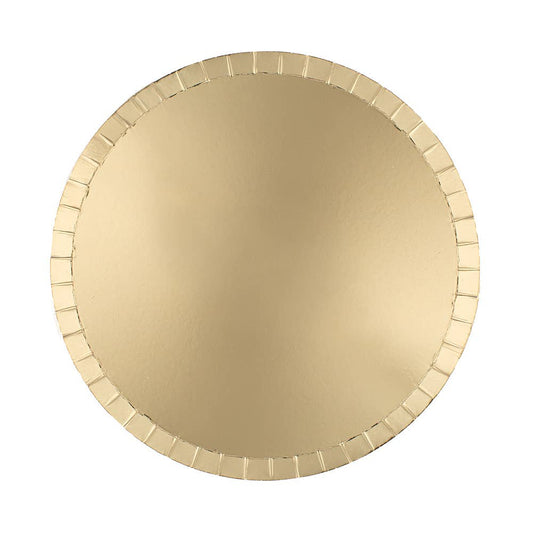 Shades Metallic Dessert Plates - 8 Pk. - 4 Colors: Gild