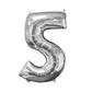 Helium Filled Silver Number Balloons