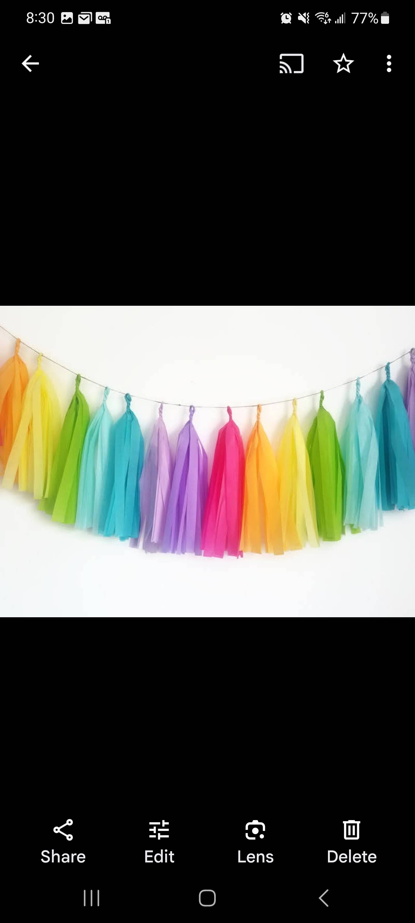 Tissue Paper Tassel: Teal