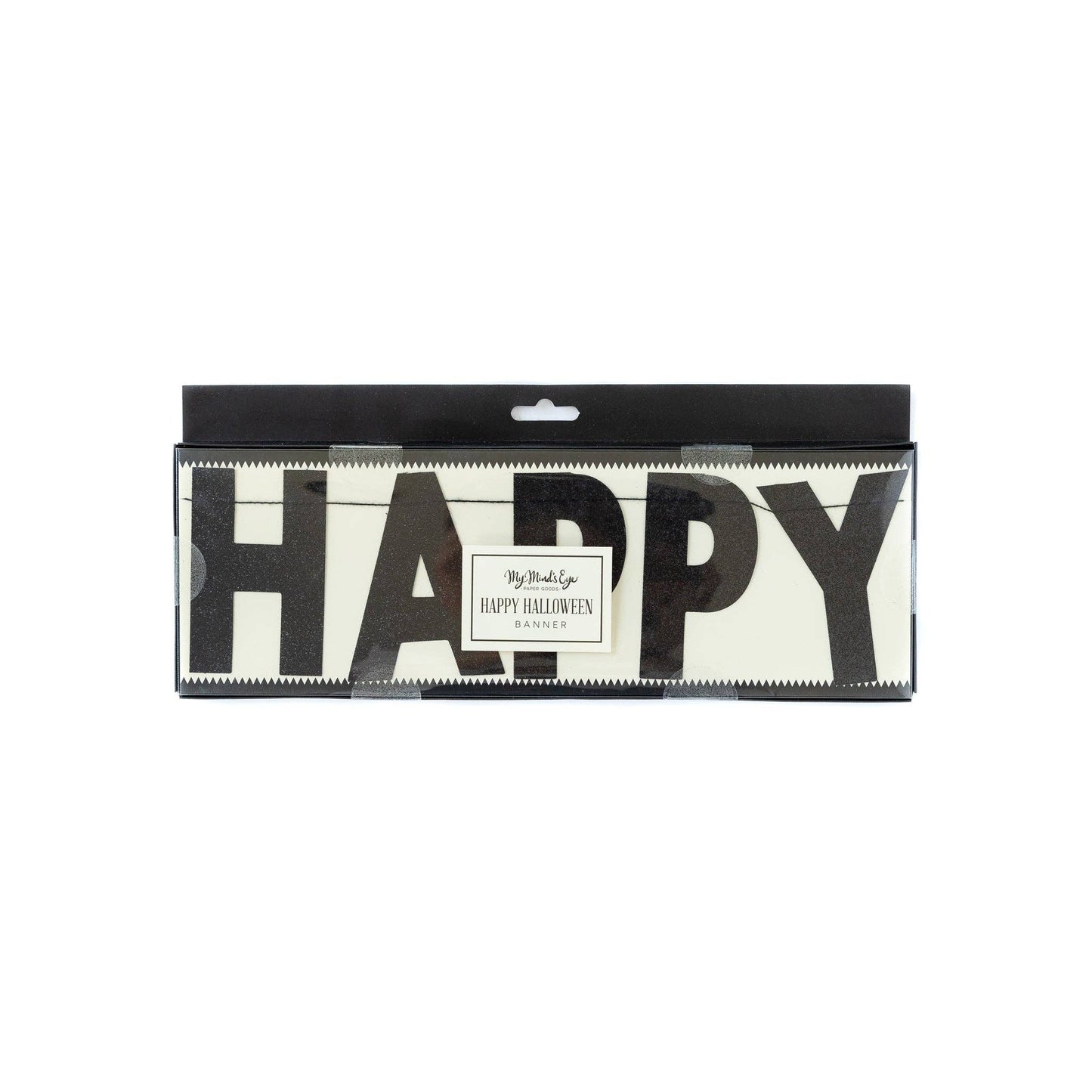 HNT803 - Happy Halloween Black Glitter Banner