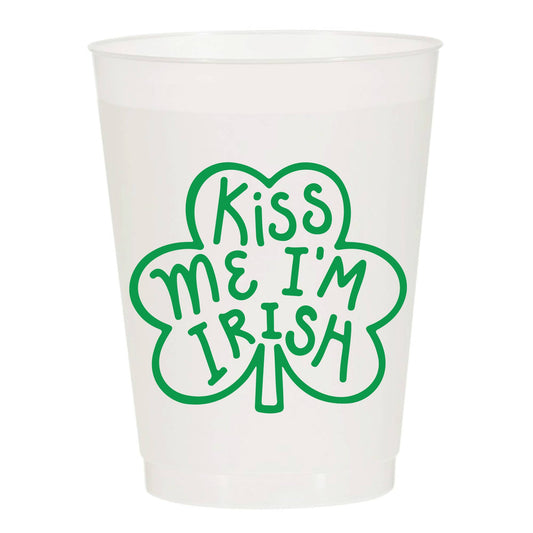 Kiss Me I'm Irish St. Patricks Day Frosted Cups- St Patricks