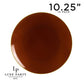 Round Transparent Mocha • Gold Plastic Plates | 10 Pack: 7.25" Appetizer Plates