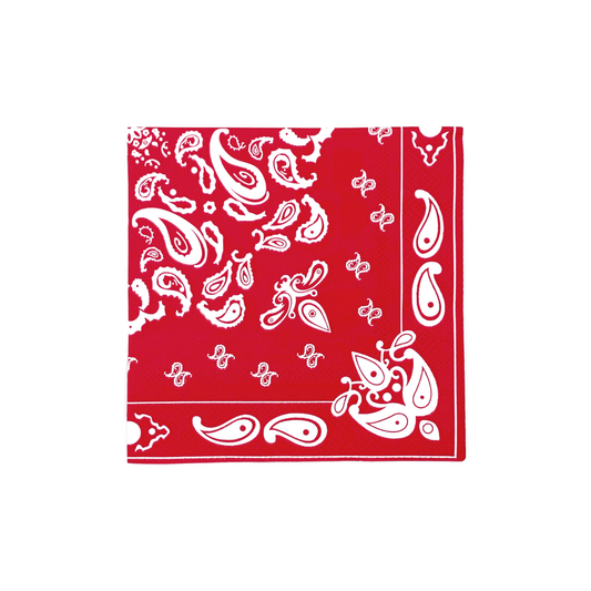 Red Bandana Cocktail Napkins (Set of 20)