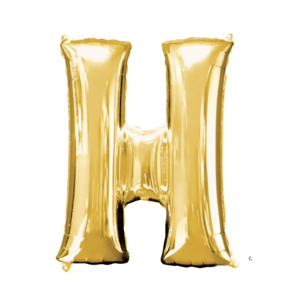 Helium Filled Gold Mylar Letter