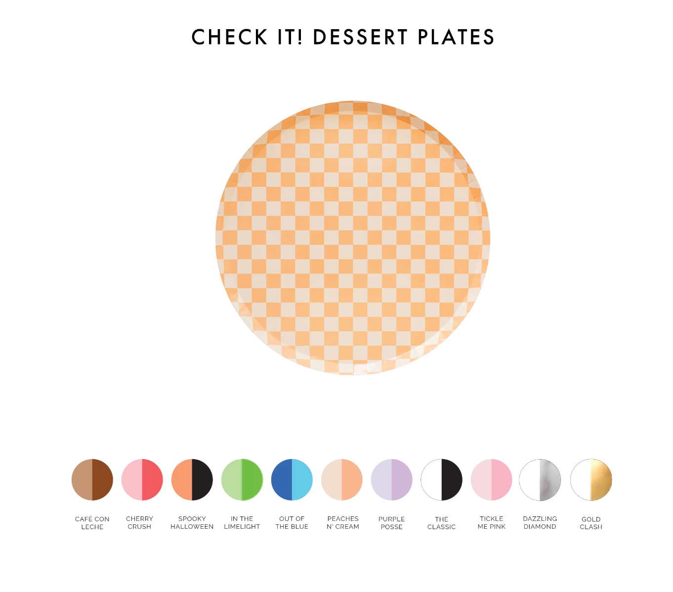 Check It! Dessert Plates - 8 Pk. - 11 Color Options: Tickle Me Pink