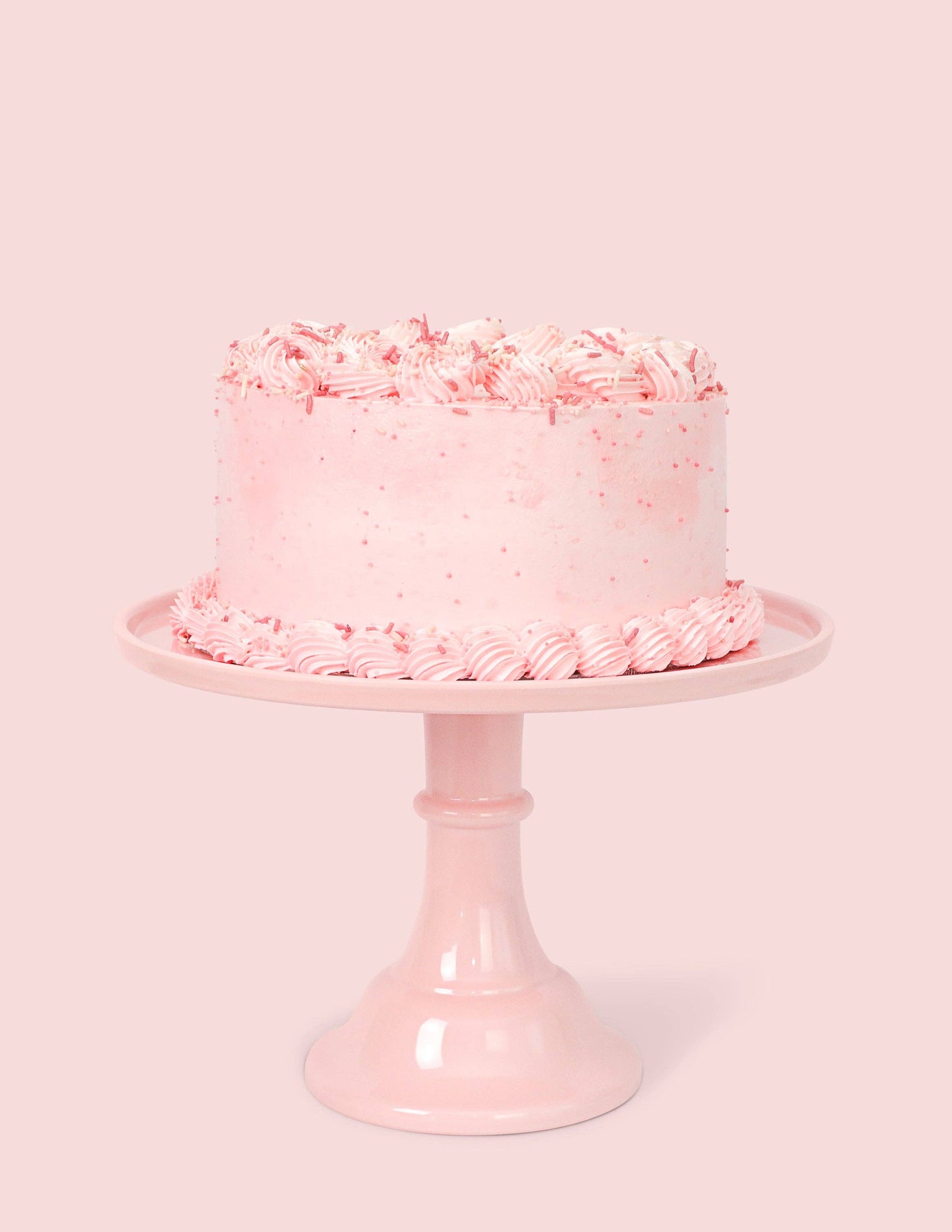 Melamine Cake Stand- Peony Pink