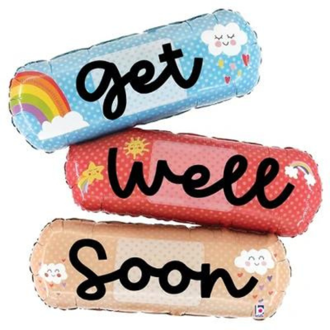 34" Get Well Soon Bandaids Balloon